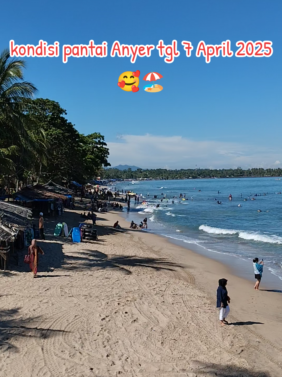 info pantai Anyer hari ini tanggal 7 april 2025 masih full pantai anyer🥰🤩🏖️ #anyer #pantai #villaanyer #infoanyer #pantaianyer #rekomendasivilla #inforeservasi #wisataanyer #fypage #fy #fyppppppppppppppppppppppp 