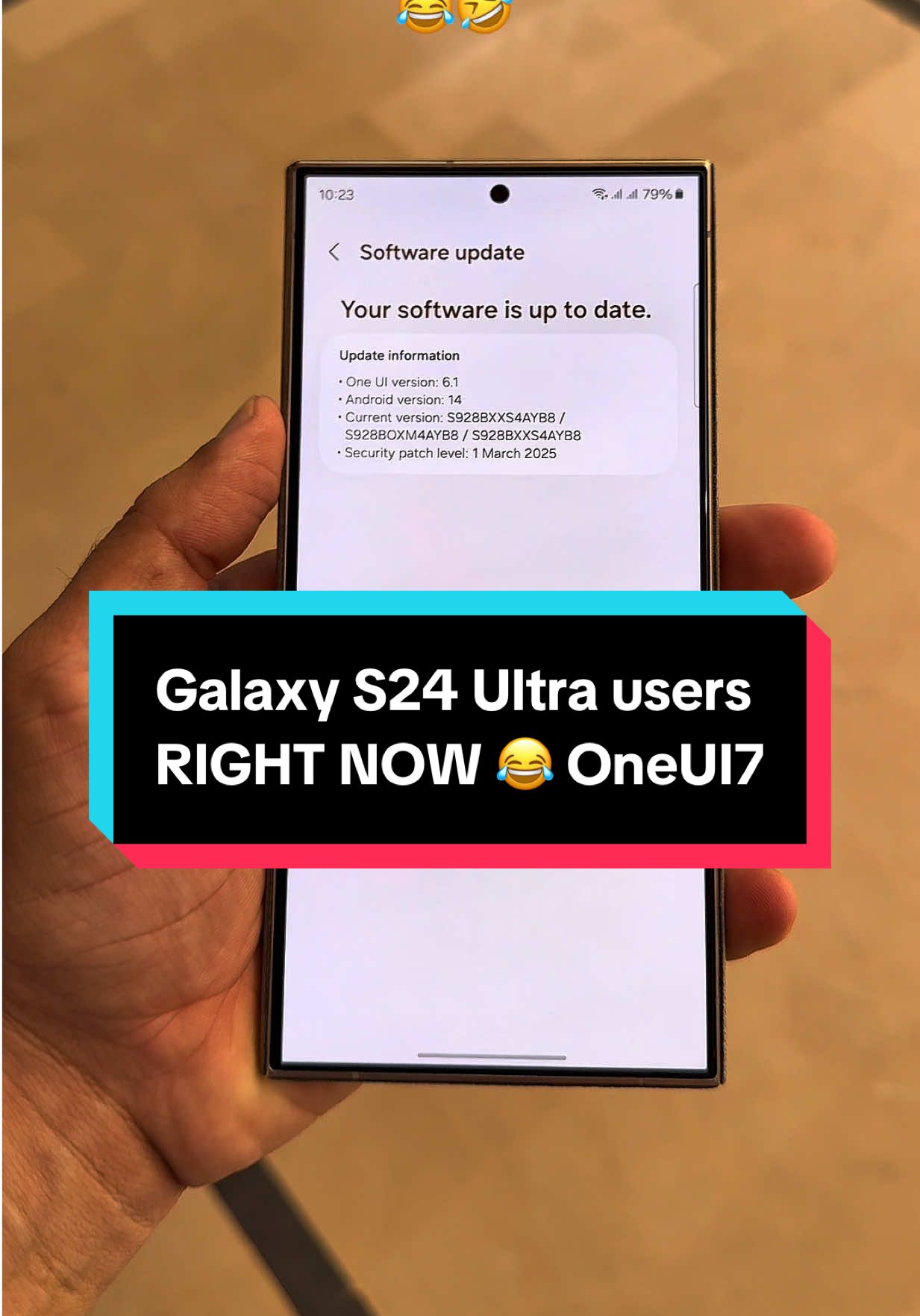 Galaxy S24 Ultra users Right now 😂🤣 #Oneui7 #oneui7update #samsung #samsunggalaxy #s24ultra #s25ultra 