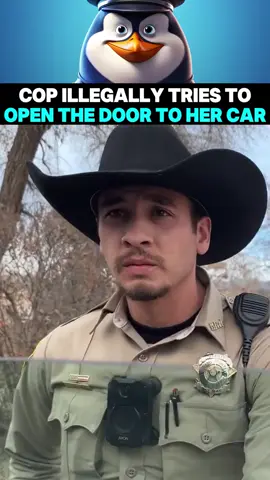 Cop Illegally Tries to Open the door to her Car