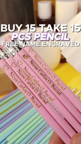 30 pieces at may free engraving nadin ng name to mamah! #pencil #pencilart #pencildrawing #pencilsketch #nameengraved #engraved #engravedname #school #schoolsupplies #fyp 
