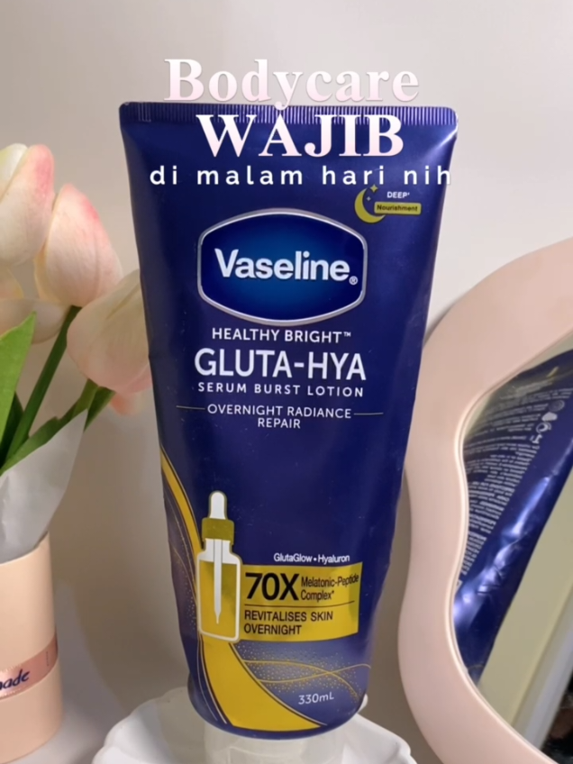 bodycare kekuatan setara sheetmask #vaseline #vaselineglutahya #bodycare  #vaselineglutahyaovernight 