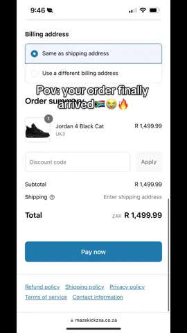 Jordan 4 Black Cat - Available at mazekickzsa.co.za🛒
