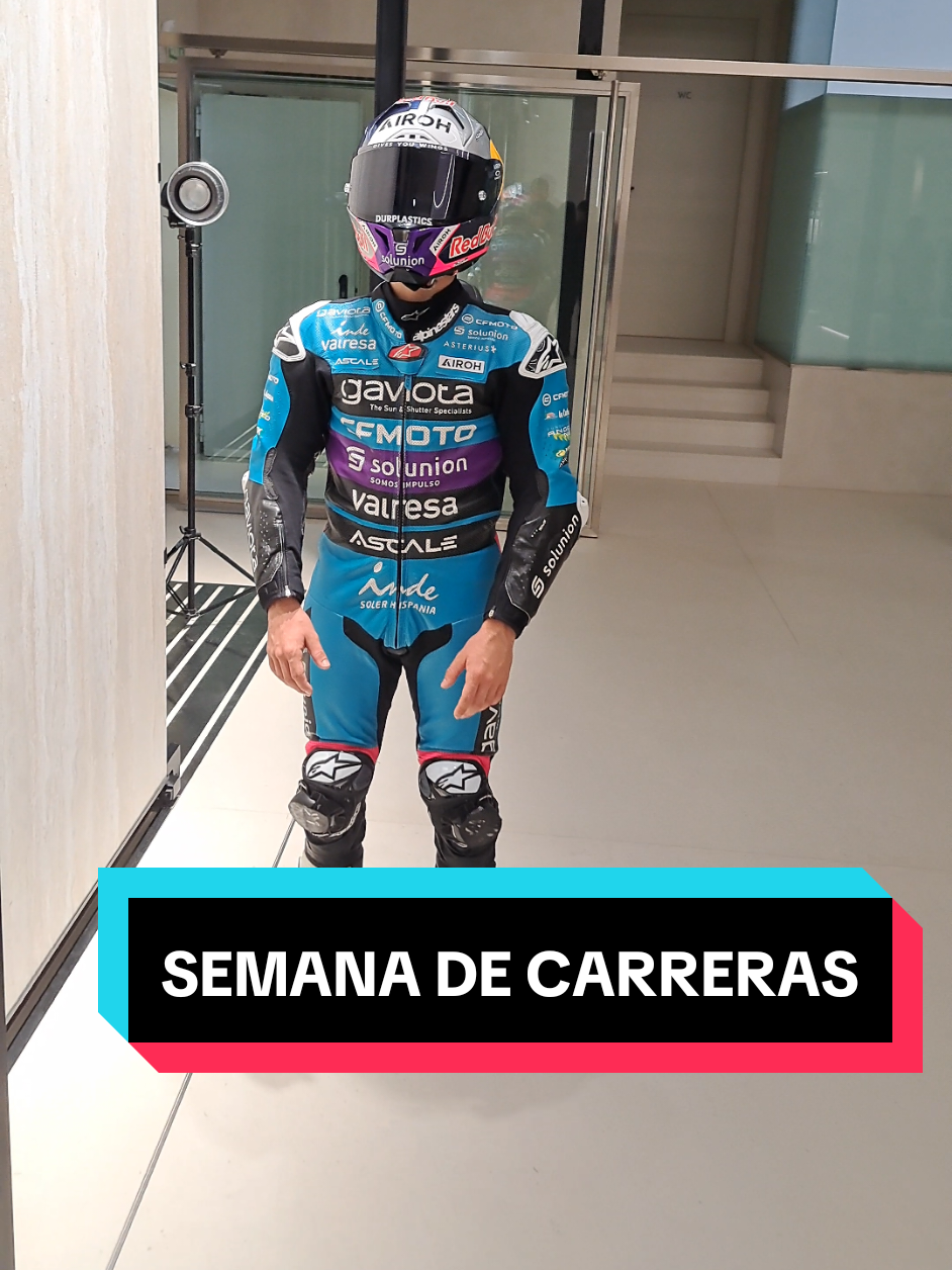 🗣️ Señoras y señores, es de mi agrado informarles de que estamos en semana de carreras. Por lo tanto, a partir de este viernes no me llamen, no me escriban, no me busquen. Porque la carrera es lo único que importa. #AsparTeam #CFMOTO #QatarGP #tiktoksports #raceweek @daniholgado96 @ascaleofficial 