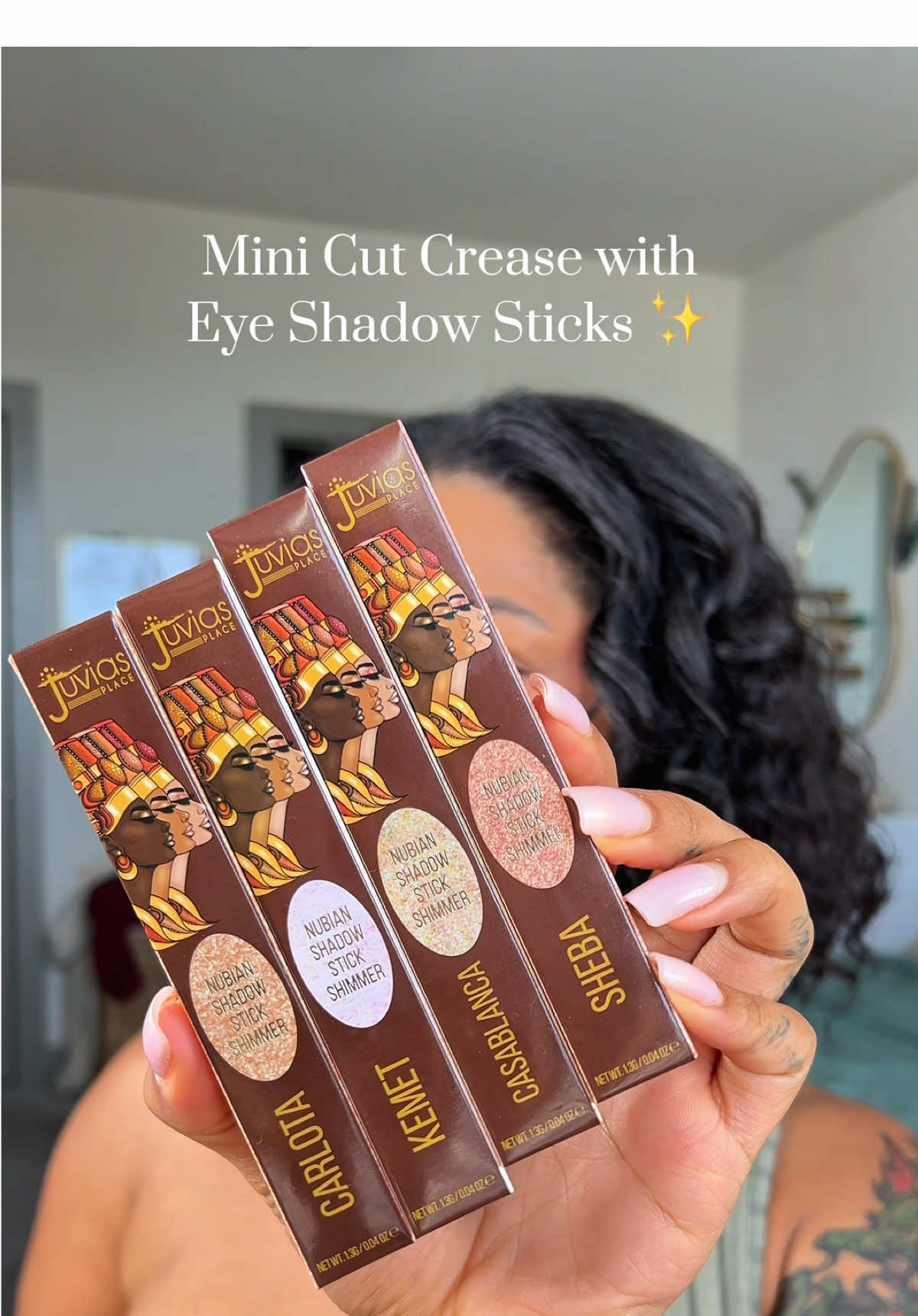 Mini Cut crease with @Juvia’s Place NEW Nubian shadow sticks and eyeliners✨ Overly obsessed with the quality and I loveee the matte swatches so much 😍 currently the best eyeshadow sticks and eyeliner I’ve ever tried not to mention also super affordable…The eyeshadow sticks are only $14!! Have you ever seen a mini cut crease done so fast ???? 🤭 #juviaplace #juviasplacenubianmakeup #cutcreasetutorial  