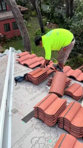 Tile roof install #roofinglife #work #fyp #fypシ #tileroof 
