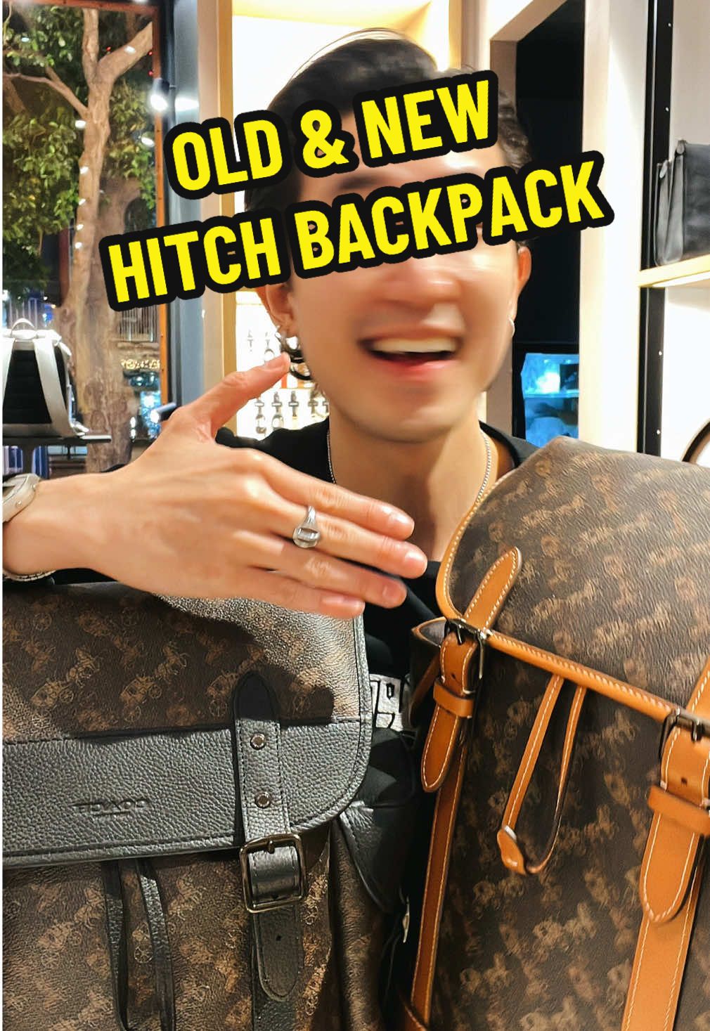 Mọi người sẽ thích phiên bản nào? Mình thì thích bản cũ hơn, mng xem clip và đoán thử sao mình thích hơn nha 😆 @Coach Hitch Backpack Old vs New❗️ #coachreview #coachvietnam #minhancoachvietnam #trending #leatherbag #fashion #style 