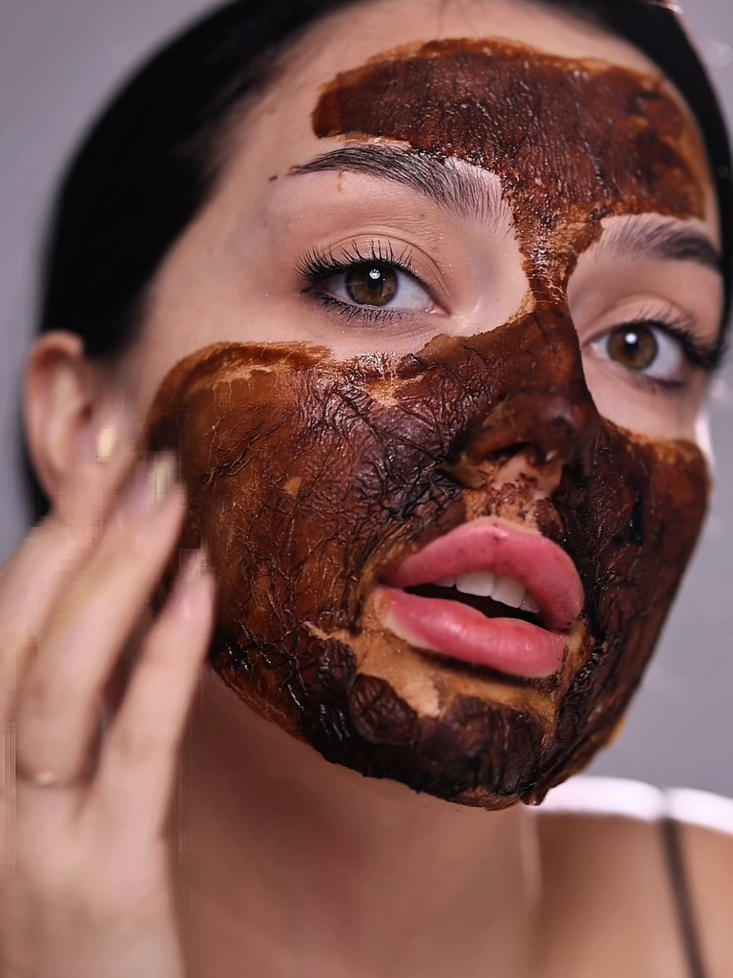 trying coffee mask  #asmr #makeup #molchanovamua 