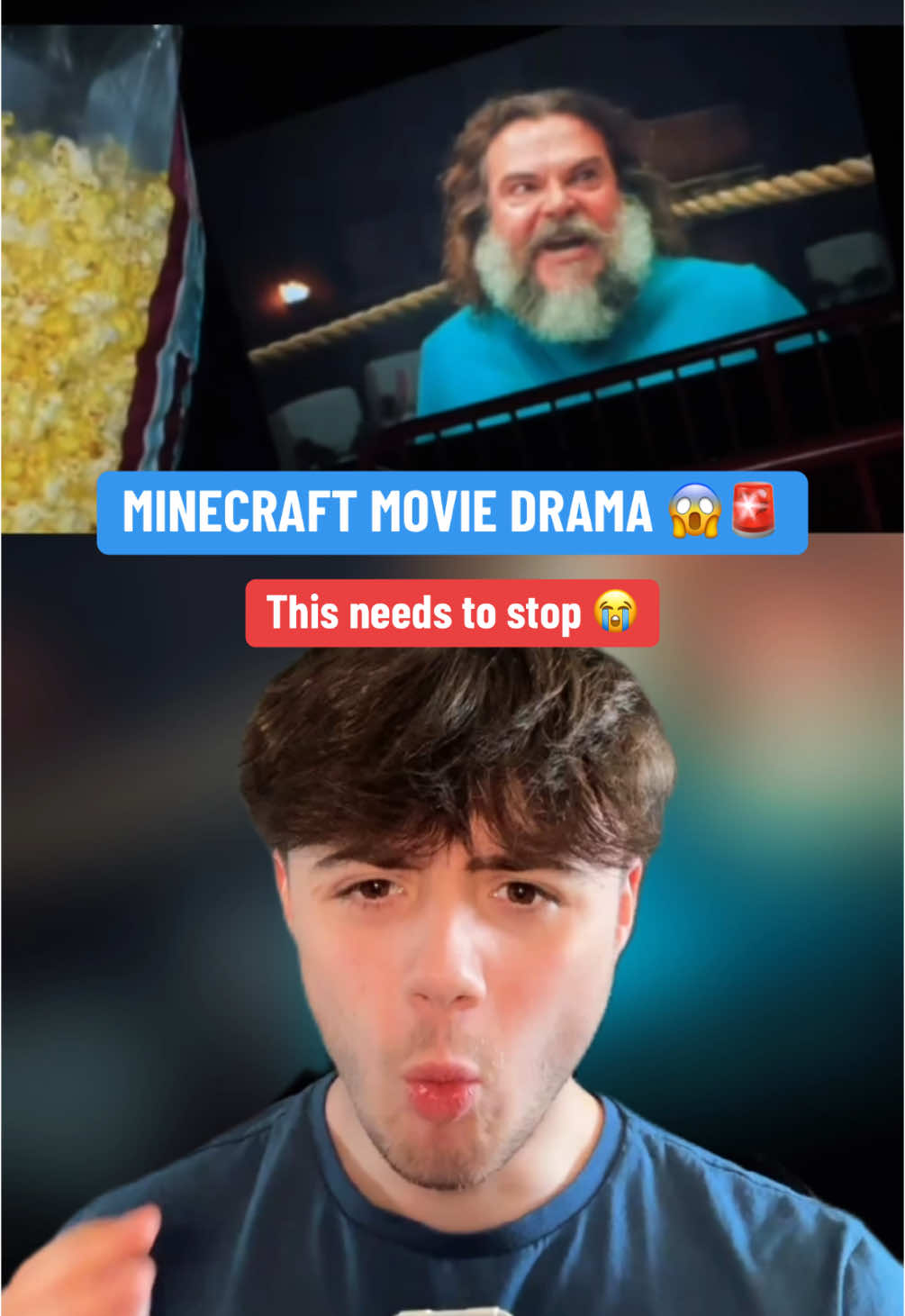 Minecraft Movie Cinema Drama #minecraftmovie #Minecraft #aminecraftmovie #jackblack #cinema 