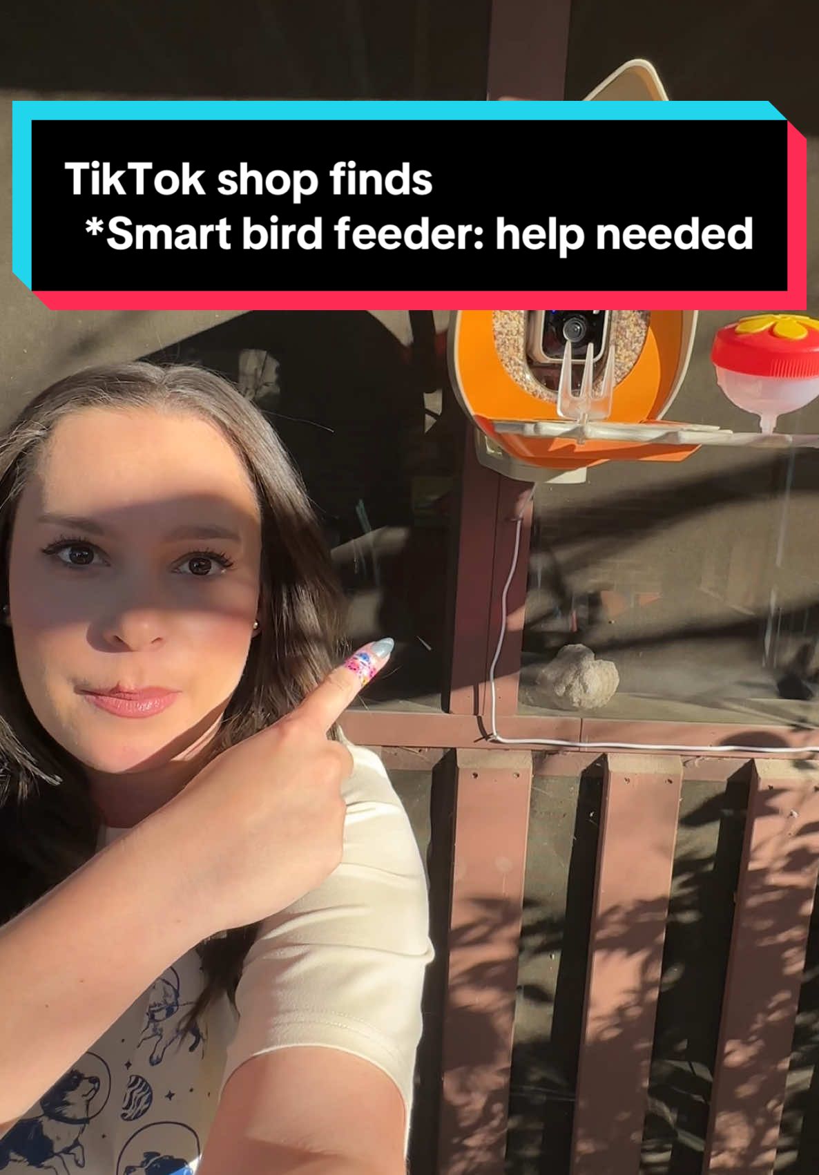 Help a girl out! What am I doing wrong 😑 this smart bird feeder does have a anti squirrel alarm so when and if they come to it. Is it the location? 🤔 #birdfeeder #birds #birdwatching #smartbirdfeeder 
