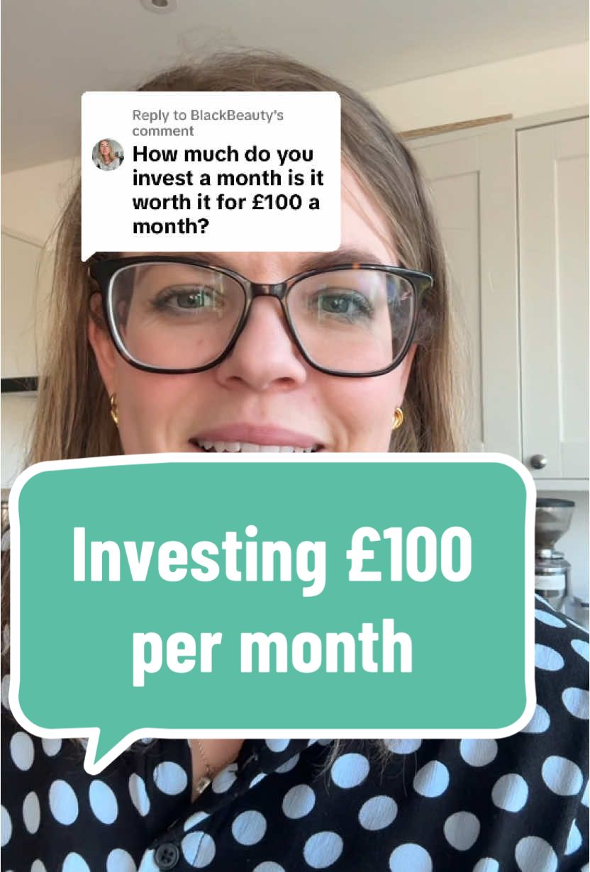 Replying to @BlackBeauty as long as you can put the money aside for the mid to long-term, usually 5 to 10 years plus then it will have time to compound and grow over time. £100 a month is a good amount to start with and you can add to it as you have more to set aside.  