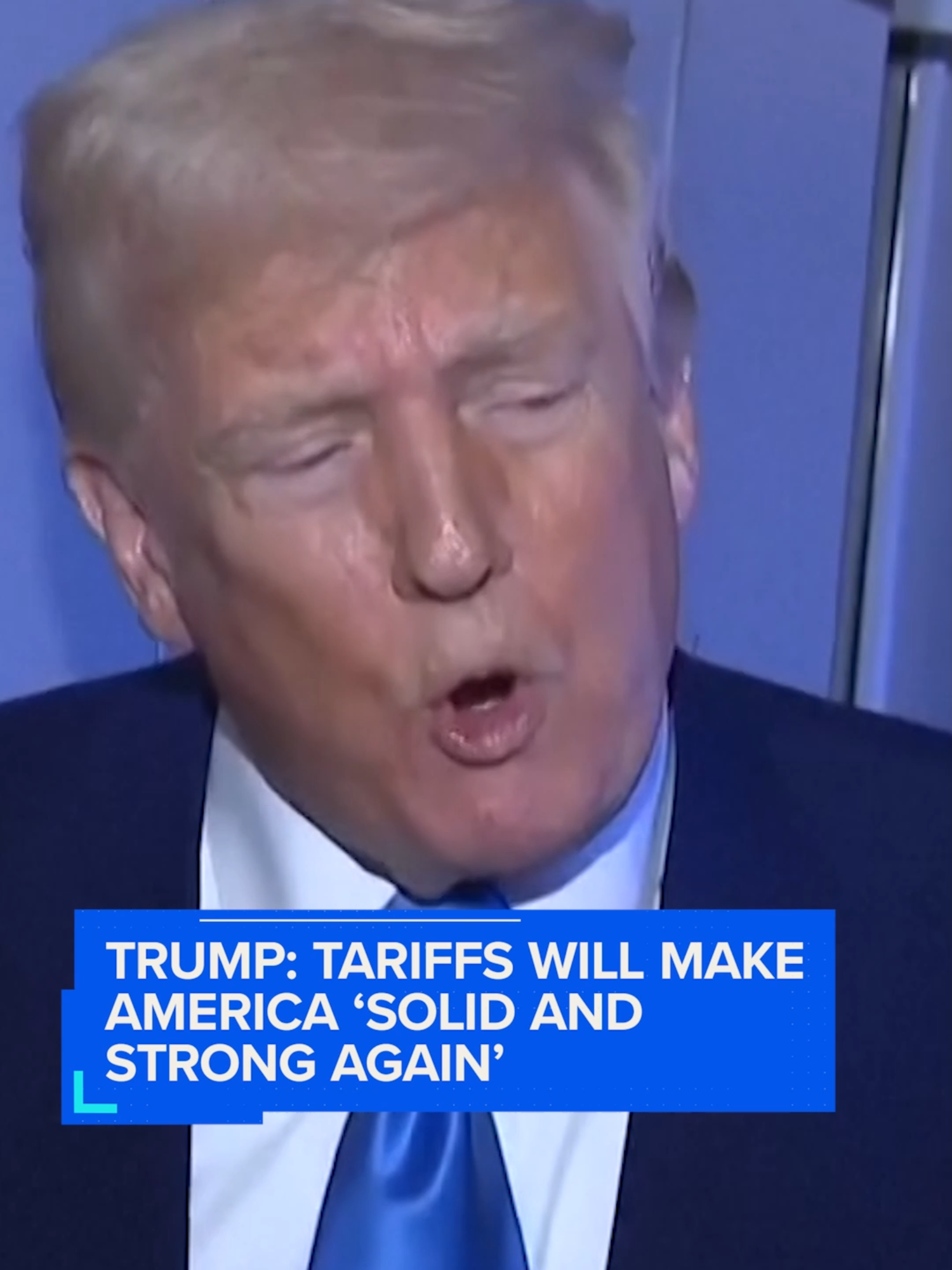 President Donald Trump is still confident his tariffs will make America “solid and strong again,” saying aboard Air Force One that sometimes “you have to take medicine to fix something.”