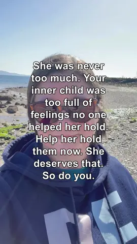 Empower Yourself: Inspirational Messages for Women. She was never too much. She was too full of feelings no one helped her hold. Help her hold them now. She deserves that. So do you. #womenempowerment #inspiration #motivation #selflove #uplifting #innerchild 