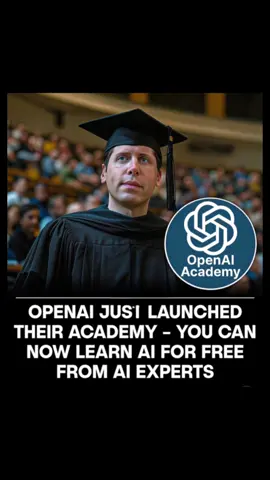 OPENAI JUSI LAUNCHED THEIR ACADEMY - YOU CAN NOW LEARN AI FOR FREE FROM AI EXPERTS. #foryou #creatorsearchinsight #ai #thefuture #openai #deepseek #gpt4o #chatgpt4 #chatgpt #llama #llama4 #llama4ai #openaiacademy #aifree #learnai #learnaiforfree 