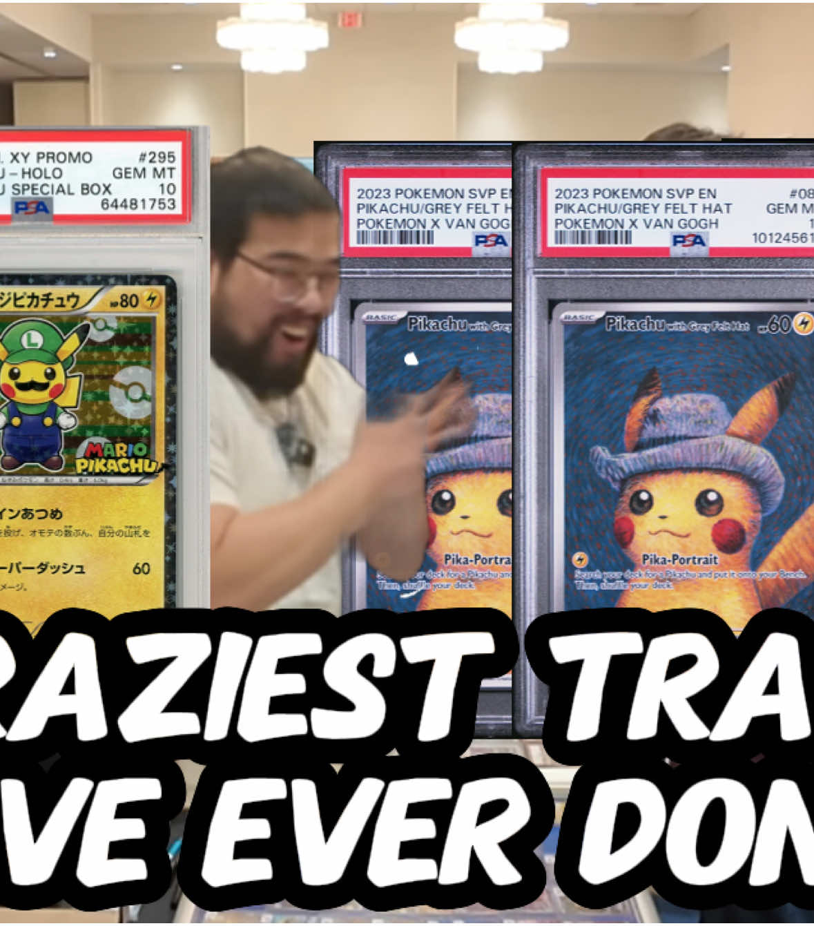 Insane Pikachu Trade! PSA 10 Luigi Pikachu for 3 Van Gogh Promos?! | Craziest Trade I’ve Ever Done! #PokemonTCG #LuigiPikachu #VanGoghPikachu #PSA10 #PokemonTrades #PokemonCommunity #PokeInvesting #CrazyTrade #TCGDeal #CardShowVlog #Collectibles