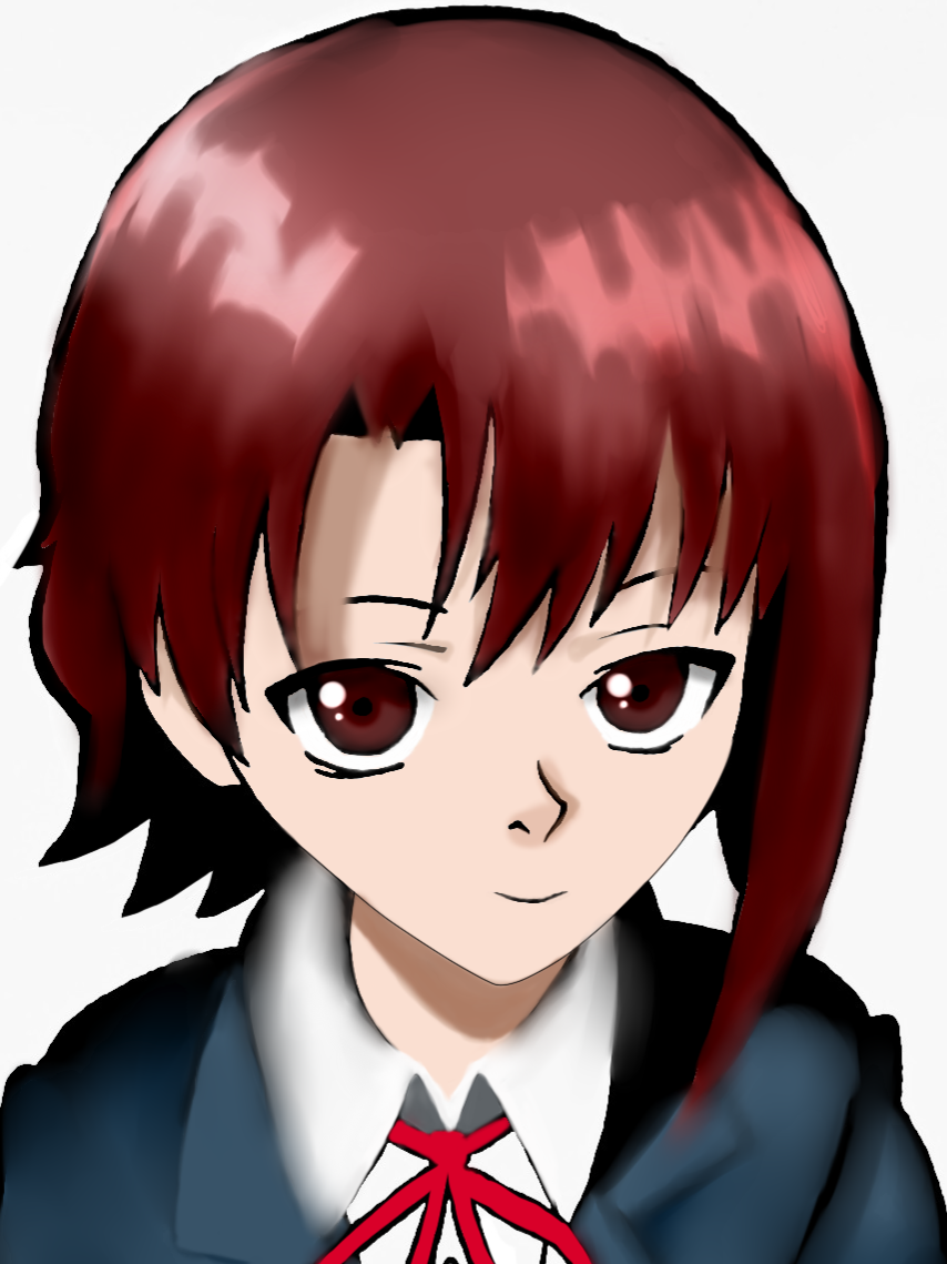 Desenhando a Lain a pedido de @clararrreserva  #desenho #lain #lainserialexperiment #serialexperiments #fyy