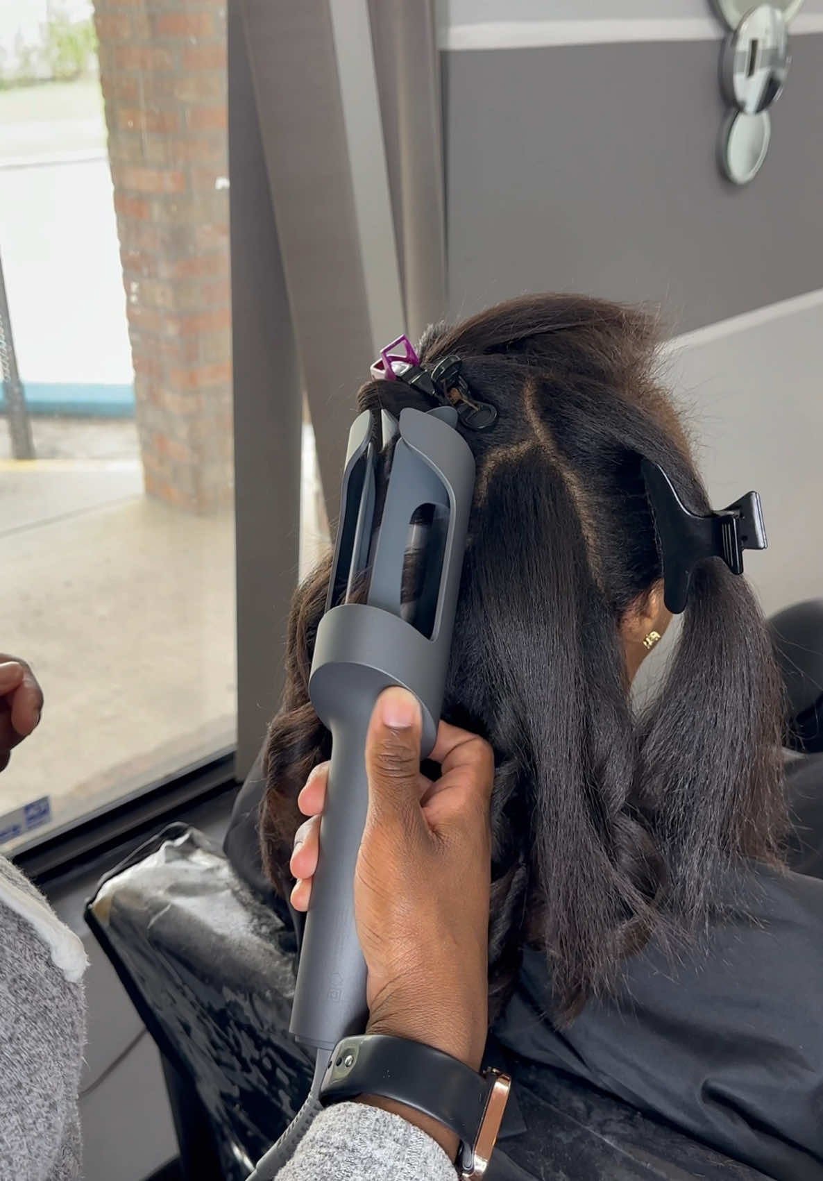 I tested out the @TYMO BEAUTY US Automatic Curling Iron and I like it 🌚 #naturalhairstyles #naturalhairstylist #neworleans 