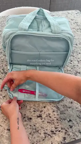 This bag has gone viral for a reason!!!! I use it everyday 🤩 #toiletrybag #travel #travelbag #bagsmart #packing #packinghacks #travelhacks #toiletry #bag #fypシ #foryoupage #bags #packwithme 