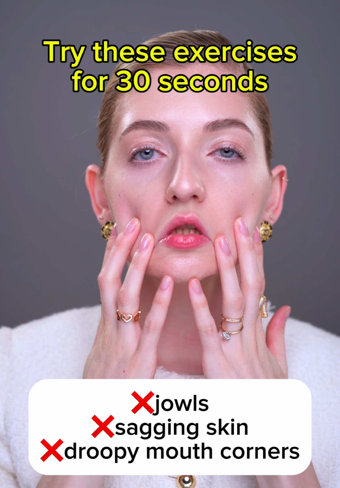 Your face looks tired or sad? Try these 2 simple exercises🙌 when muscles of our neck and shoulders become tight, they start to pull our lower face with them. Try to do these exercises daily for 30 seconds each and see how your face will start to lift back up!  #jowls #marionettelines #nasolabialfolds #facefitness #faceyoga  Disclaimer: not a medical advice. For education purpose only. Consult with your physician if you have a medical condition.
