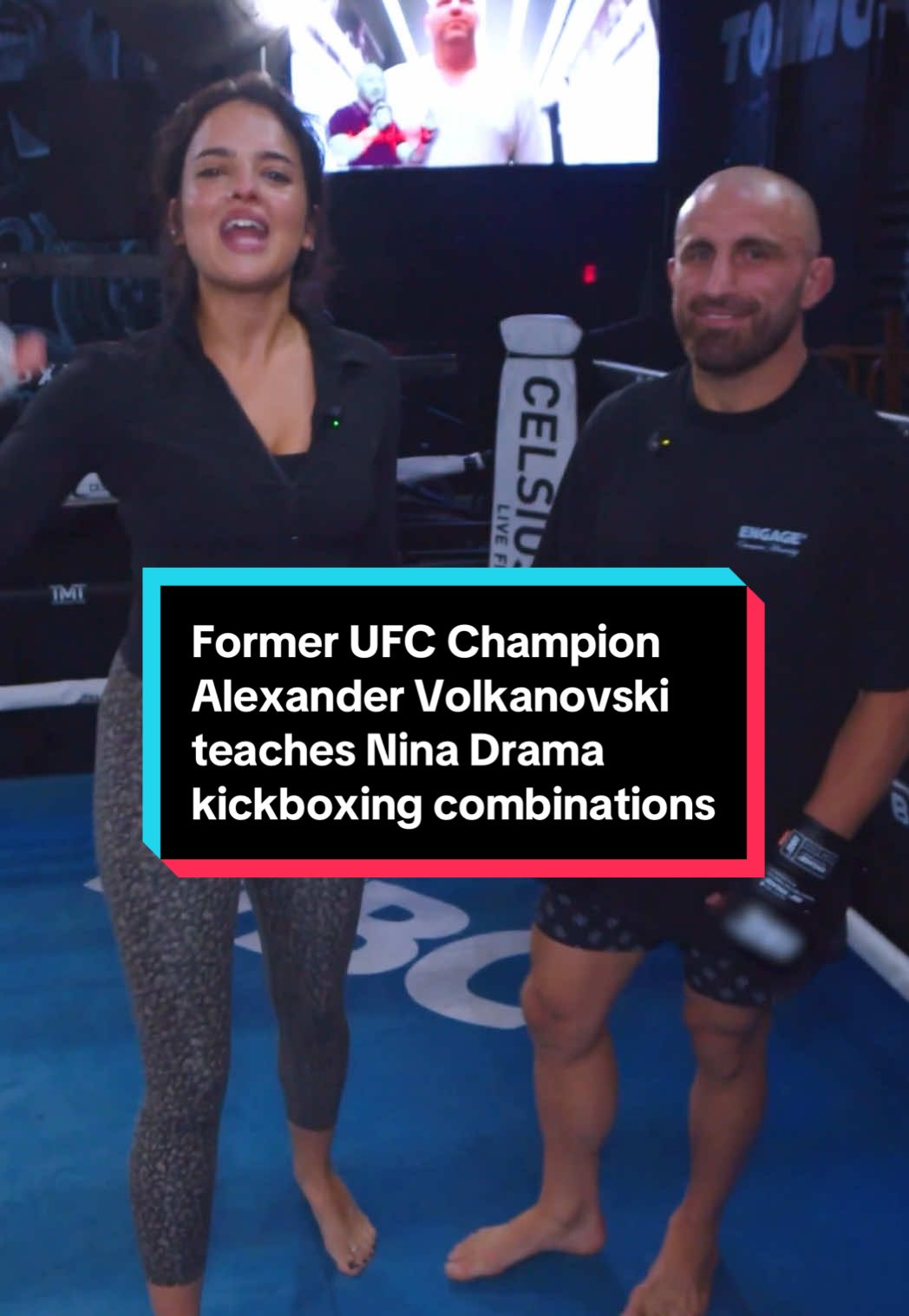 Former UFC Champion Alexander Volkanovski teaches Nina Drama kickboxing combinations @Alex Volkanovski #UFC #alexandervolkanovski #diegolopes #mma #ninadrama #kickboxing #boxing #muaythai #muaythaifighter #muaythaifighter #taekwondo #jiujitsu #brazilianjiujitsu #jiujitsugrappling #jiujitsulifestyle #wrestling #wrestlingtiktok #wrestlingtok #fit #Fitness #grappling #karate #ufc314 #boxing 