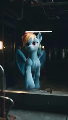 AI Generated #rainbowdash #mlpau clips based off The Rainbow Factory fanfiction, an alternate universe horror story.