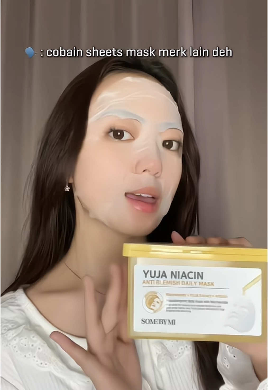 Udah cocok banget pakai Daily Mask SOME BY MI, trus tau-tau keluar yang versi Yuja Niacin dong 🥹 ✨💖  #SomeByMi #FlawlessSkin #Skinprep #sheetsmaskviral #YujaNiacin #DailyMask 