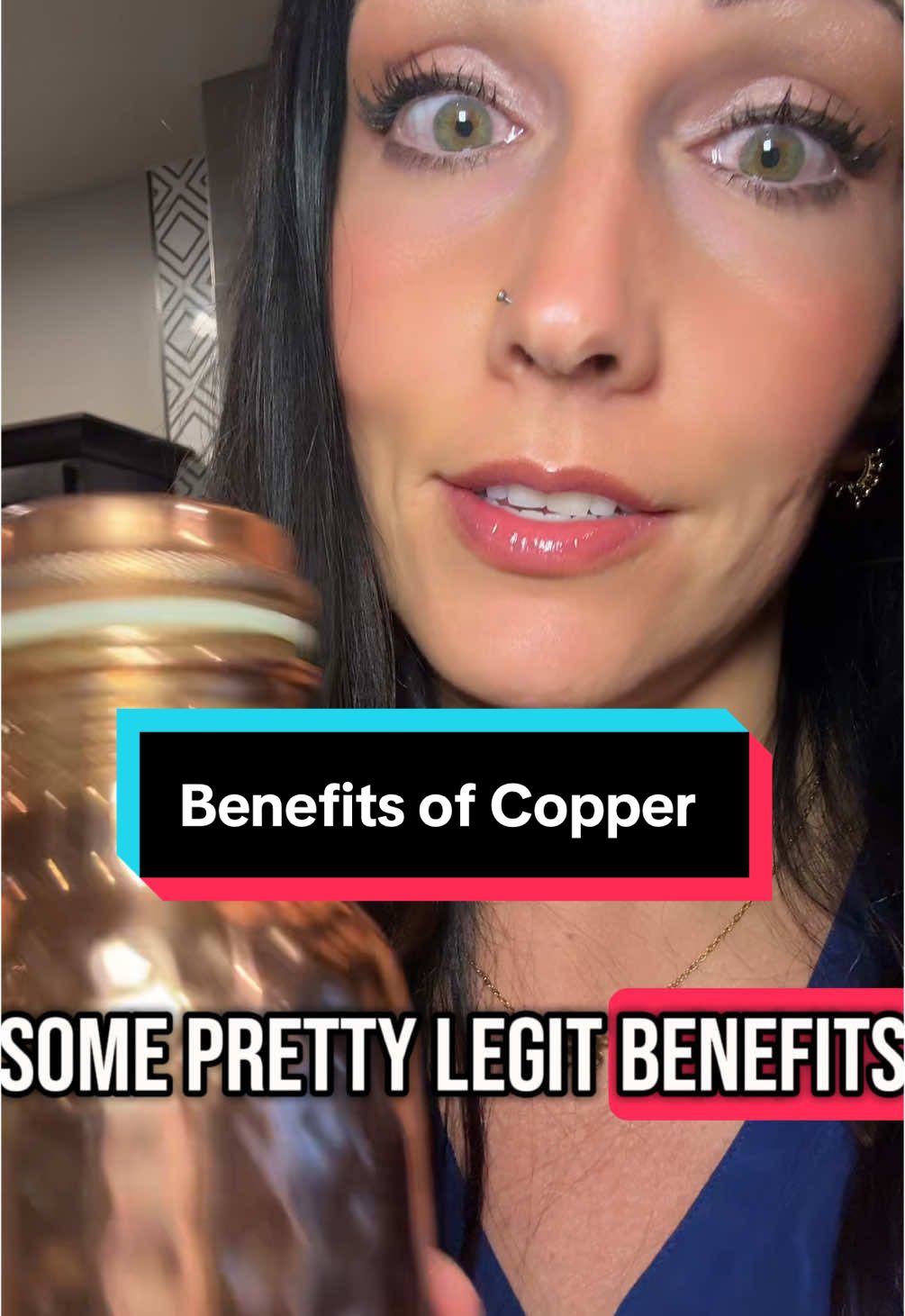 Drinking water from a copper vessel is an old school wellness ritual that is widely recognized in Ayurvedic wellness- it has some pretty legit benefits!  #copper #water #coppervessel #healthy #body #nurse #nursesoftiktok 
