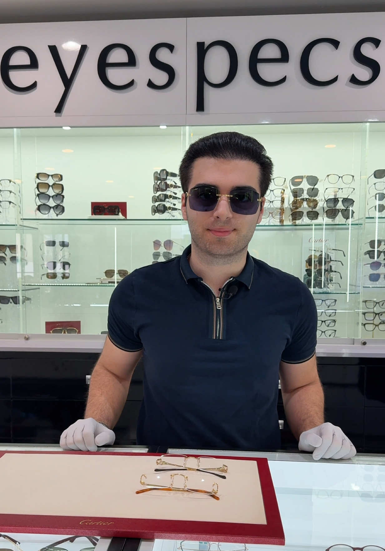 Custom Cartier Rimless Glasses with Prescription Transitions Gen S Sapphire Lenses  Would you wear Cartiers with Transition Lenses⁉️ 🛍️ Come shop with us Instore at Eyespecs Optical or Online at Eyespecs.com❗️ 📞 Call us at 877-EYESPECS  . . . #glassesfashion #eyeglasses  #sunglasses #fashion #luxury #eyewear #eyewearfashion #cartier #cartierglasses #cartiereyewear #transitionlenses #prescriptionglasses 