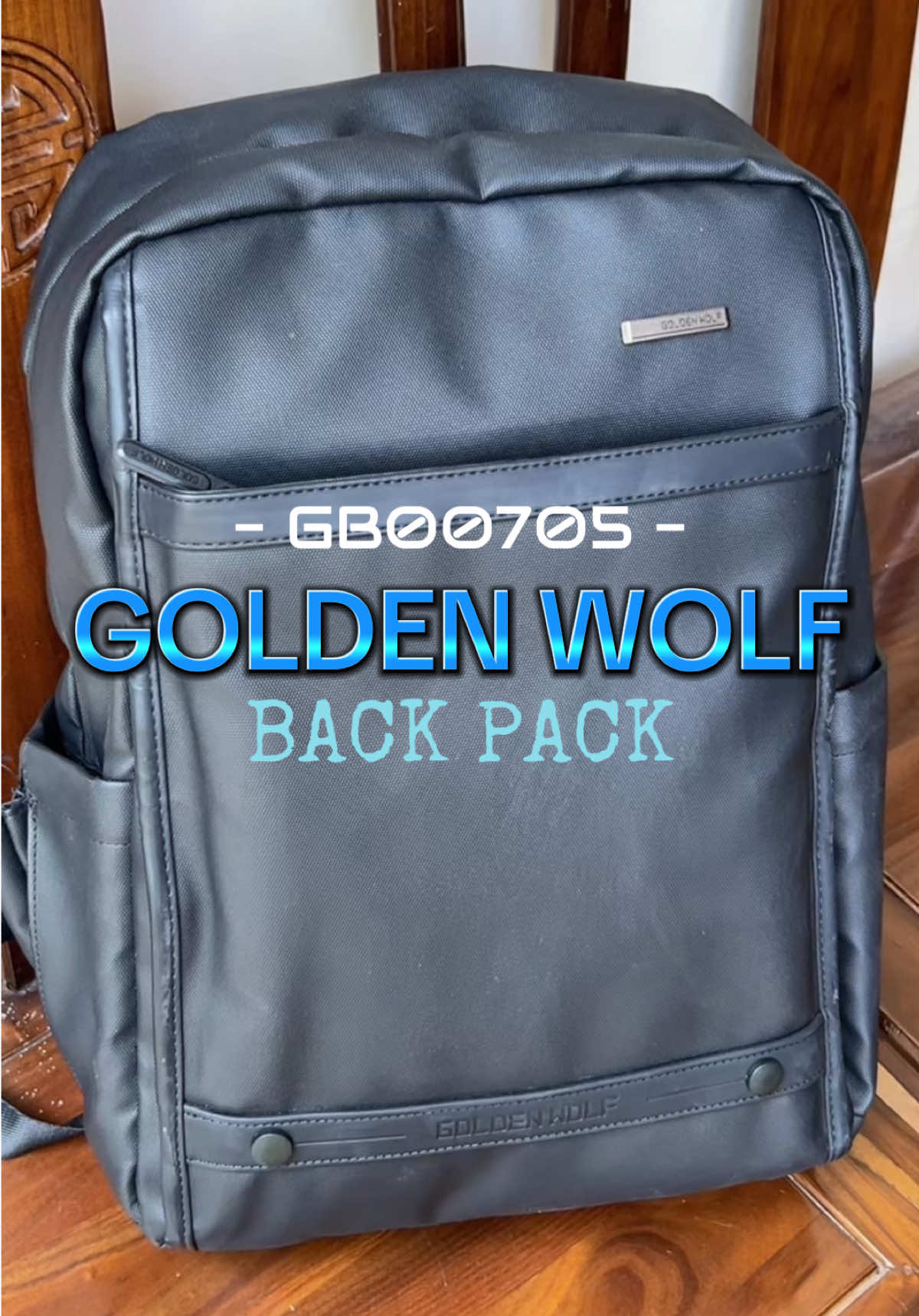 Carry your Bags with GOLDEN WOLF GB00705 🛍️✨ #goldenwolf #polyesterleather #waterproof #everydayuse #schoolbag #officebag #bestseller #sale 