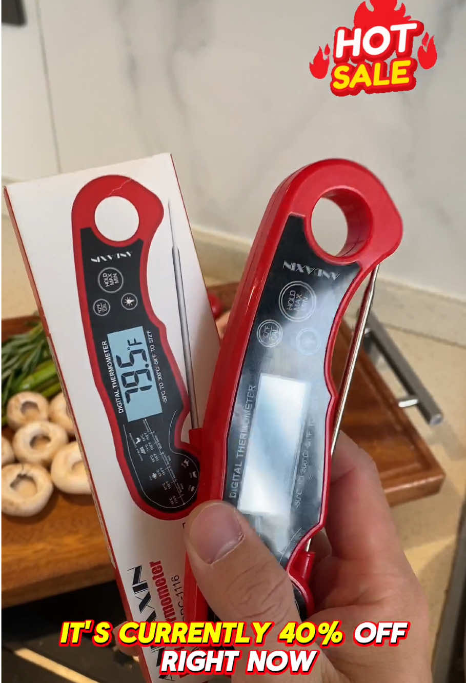 Hurry! This smart and useful Digital Food Thermometer is on sale now, Don’t miss out, go check it out!⏰🍴#FoodThermometer #DigitalThermometer #KitchenGadgets #CookingEssentials #CookingTools #KitchenMustHaves #FoodieFinds #CookingHacks #SaleAlert #FlashSale #DiscountDeal #KitchenUpgrade #MustHaveGadget #easycooking #tiktokmademebuyitno1 #TikTokShop #fyp #blowthisup #fypシ  #fyp  #shopvideocarnival #tiktokshopspringglowup  #springtok 
