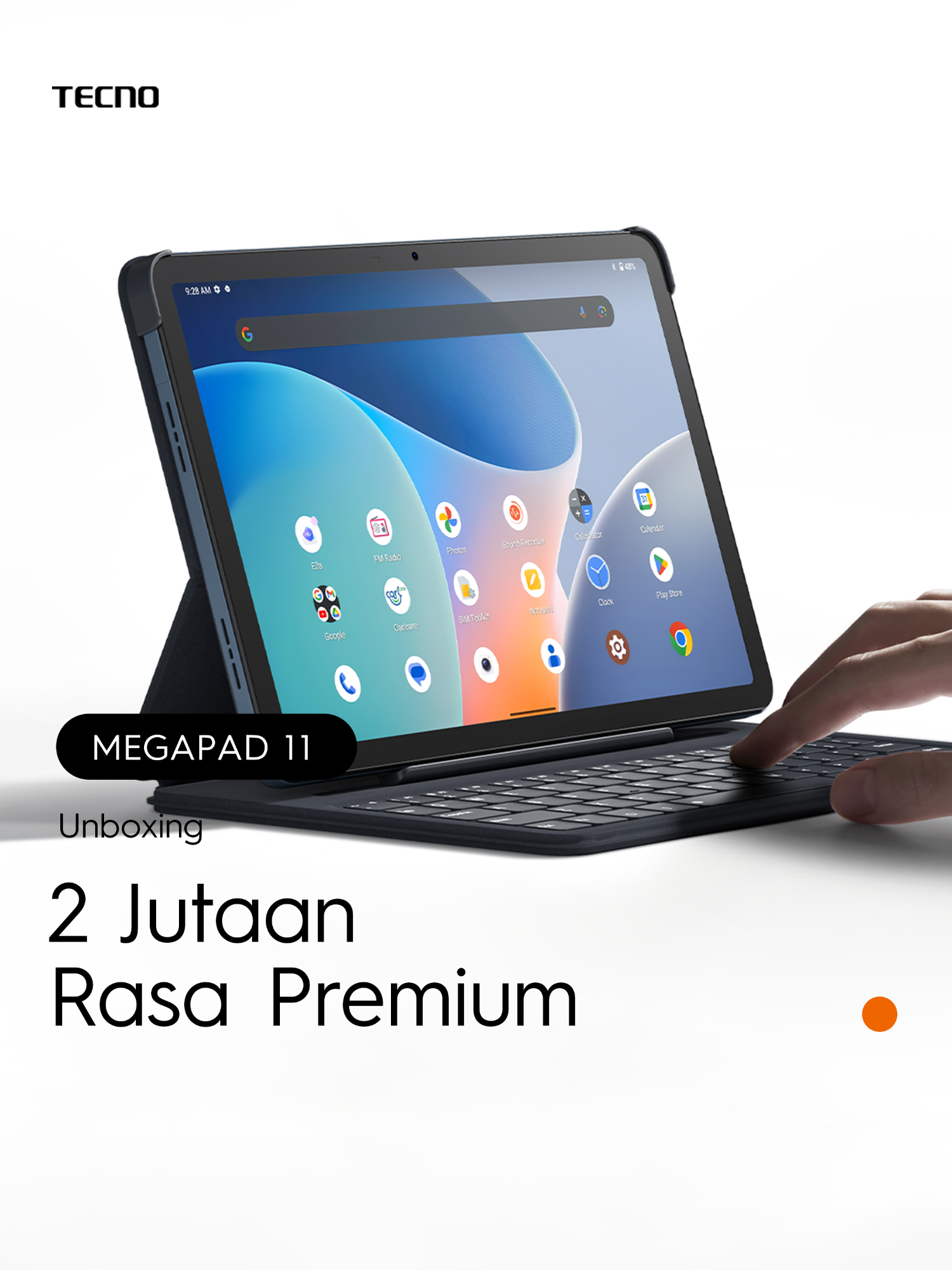 🎉𝐔𝐧𝐛𝐨𝐱𝐢𝐧𝐠 𝐓𝐢𝐦𝐞 📦✨ Kenalan yuk sama TECNO MEGAPAD 11 yang super kece! Layar besar 11 inci 90Hz FHD+ buat nonton, scroll, atau gaming makin smooth 😍 Plus, udah ada TECNO AI yang bikin makin pintar dan responsif! Tablet gede, performa mantap, cocok buat kalian yang aktif & stylish 💥 Drop komentar, TECNO Fans!  🙌 #TECNOMEGAPAD11 #TECNOIndonesia