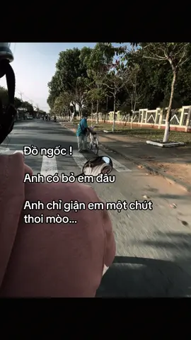 Đồ ngốc ! Anh có bỏ em đâu Anh chỉ giận em một chút thoi mòo…