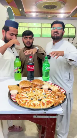First One To Touch The Bottle Can Eat Fast Food Platter 