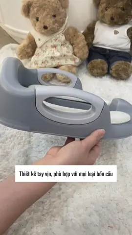 Bệ ngồi bồn cầu thu nhỏ có tay vịn cho bé
