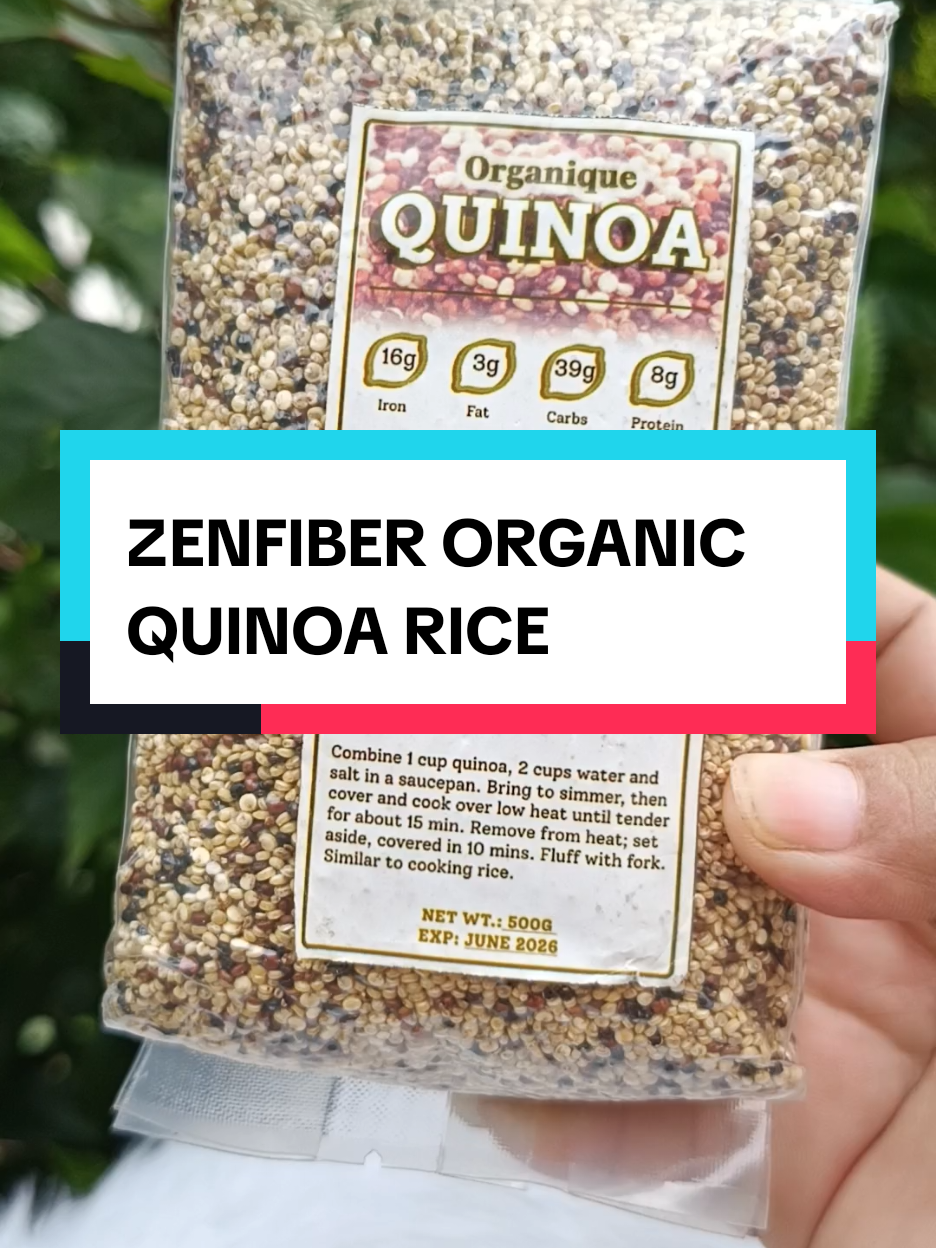 ZENFIBER ORGANIC QUINOA RICE 1KG/500G. (TRICOLOR/WHITE) #quinoarice #organicrice #rice #quinoa #foryoupage❤️❤️ 