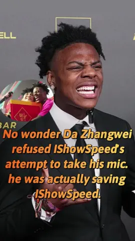 No wonder Da Zhangwei refused IShowSpeed to take his microphone. No one realized that he was actually saving IShowSpeed#ishowspeed #tik_tok #fyp #foruyou #china 