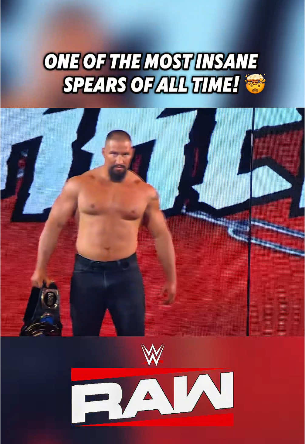 Bron Breakker has the best spear in the biz #bronbreakker #spear #carlito #judgmentday #raw #WrestleMania #wwefan #wrestletok #wrestling #omg #fyp #foryou 