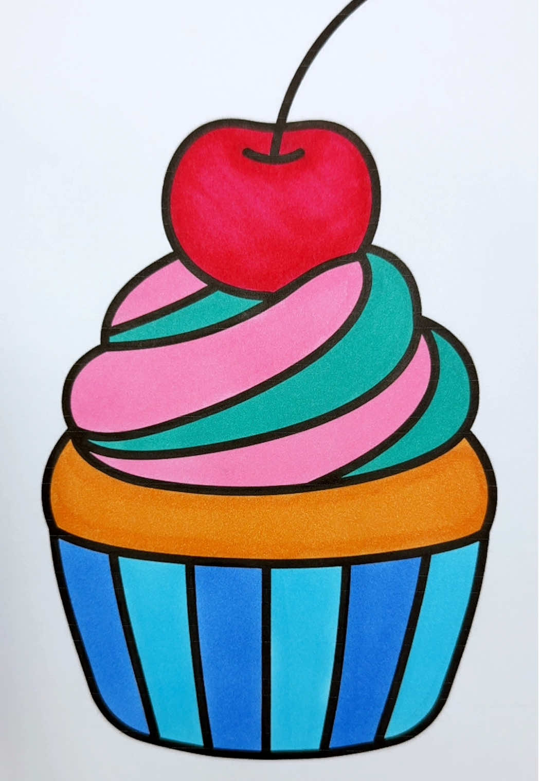 ASMR Coloring a cupcake 🧁 #asmr #asmrcoloring #coloringvideoasmr #asmrcoloringsounds #coloringpage 