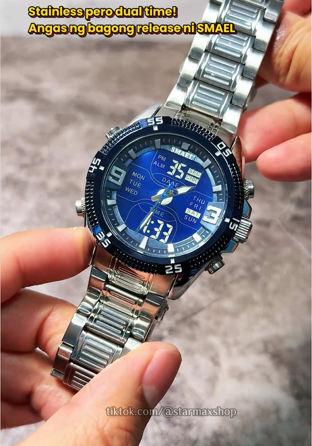 Pang yayamanin pero super affordable! Grabe ka na SMAEL! #smaelwatch #stainlesswatch #waterproofwatch #dualtimewatch #reloformen 