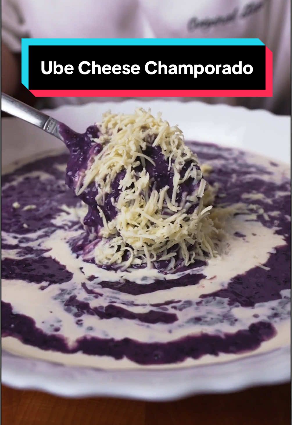 UBE CHEESE Champorado - sweet and salty, just how we like it 🤤💜 #food #foodlovers #FoodLover #foodieph #Foodie #delicious #fyp #tiktokfood #FoodTok #Recipe #cooking  #foodlover #delicious #yummy #abimarquez #lumpiaqueen #makeitedenbetter #edencheese
