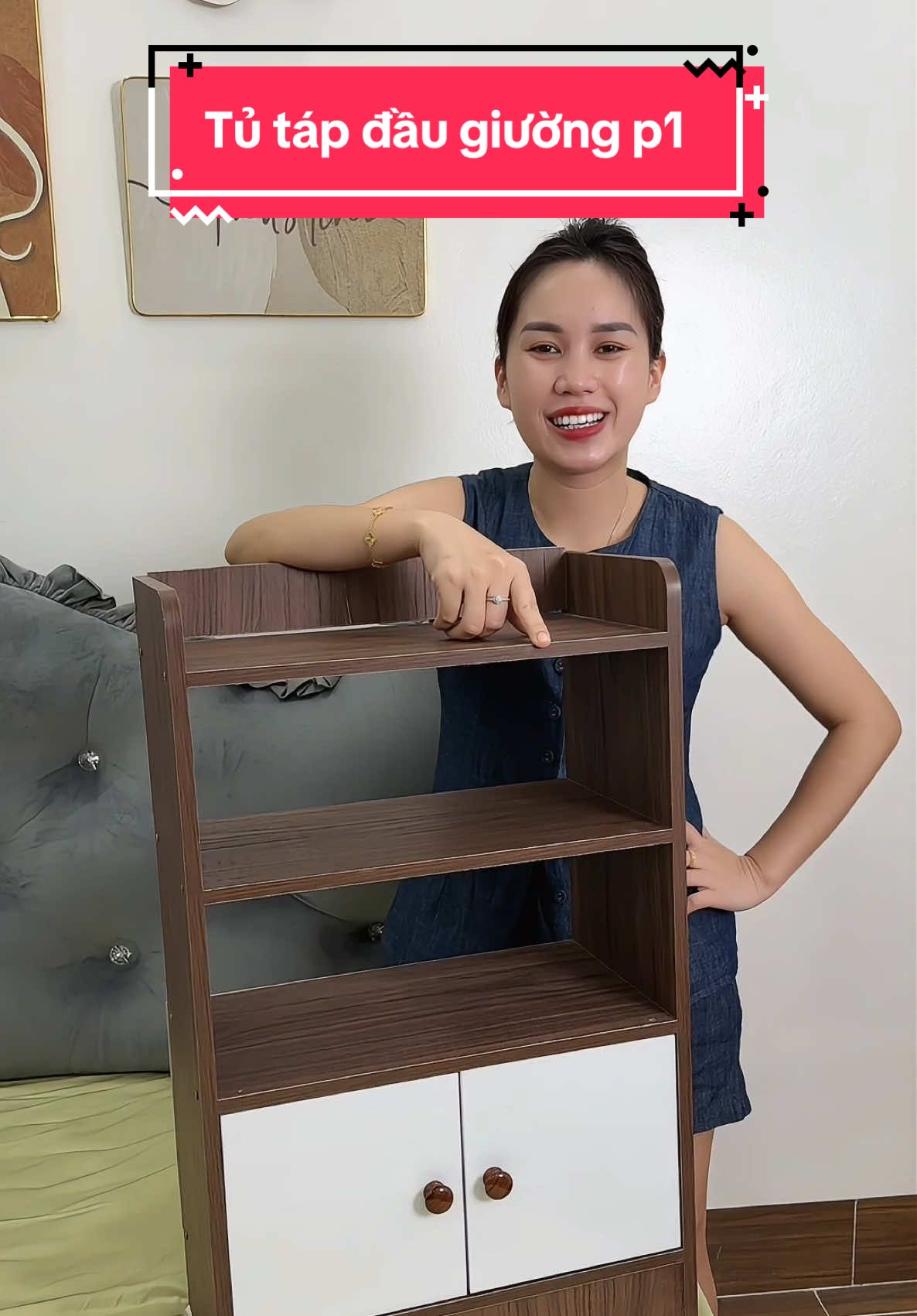 Tủ kệ tap đầu giường vừa đẹp vừa tiện ích #xuhuong #hangmen96 #tudaugiuong #tapdaugiuong #tudedaugiuong 