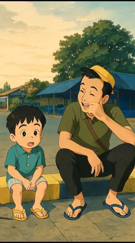 Obrolan anak dan ayah #ghibli #chatgpt4 