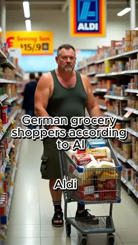 German grocery shoppers according to AI #german #germanway #stereotypes #deutsch #germany 