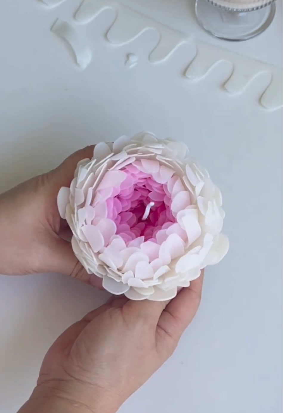 💐 Hand-sculpted Beeswax Peony Scented Candle🕯️ #scentedcandle #candletok #beeswaxcandle #beeswax #clayart #artist #creativediy  #satisfying #uniquegifts #candles #tiktokusa #driedflowers #flowercandle #peony #peonycandle #DIY #handmade #candlemaking #handmadegifts #candlemaker #fy #fyp 