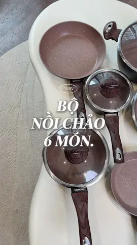 Bộ nồi chảo 6 món này rẻ mà đẹp và chất lượng ghê 👍🏻 #anhbeoriviu 