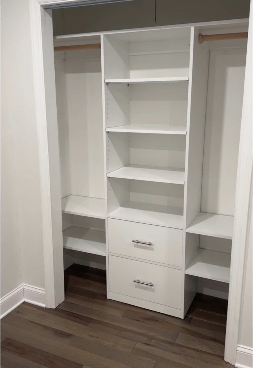 Small custom closet installation #DIY #closet #process 