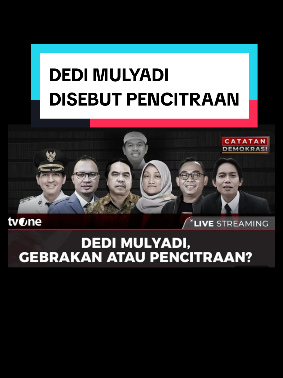 Dedi Mulyadi menjadi sebuah tema di catatan demokrasi rakyat tv one.  nah menurut kalian ini pencitraan apa kerja nyata gebrakan...  #infopuncakterkini #fyppppppppppppppppppppppp #KDM #dedimulyadi #dedimulyadi #gubernurjawabarat #viralvideo #fypage 