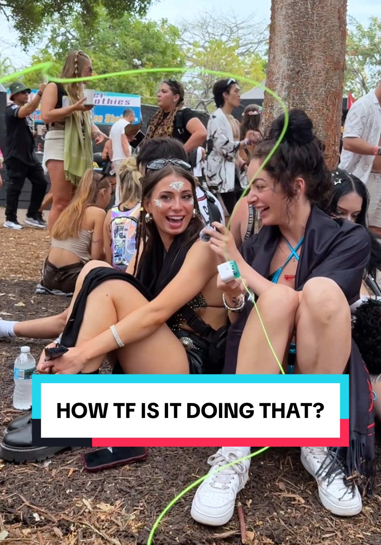 This whole interaction 😂 she was mystified  #rave #ravetok #edmtiktok #looplasso 