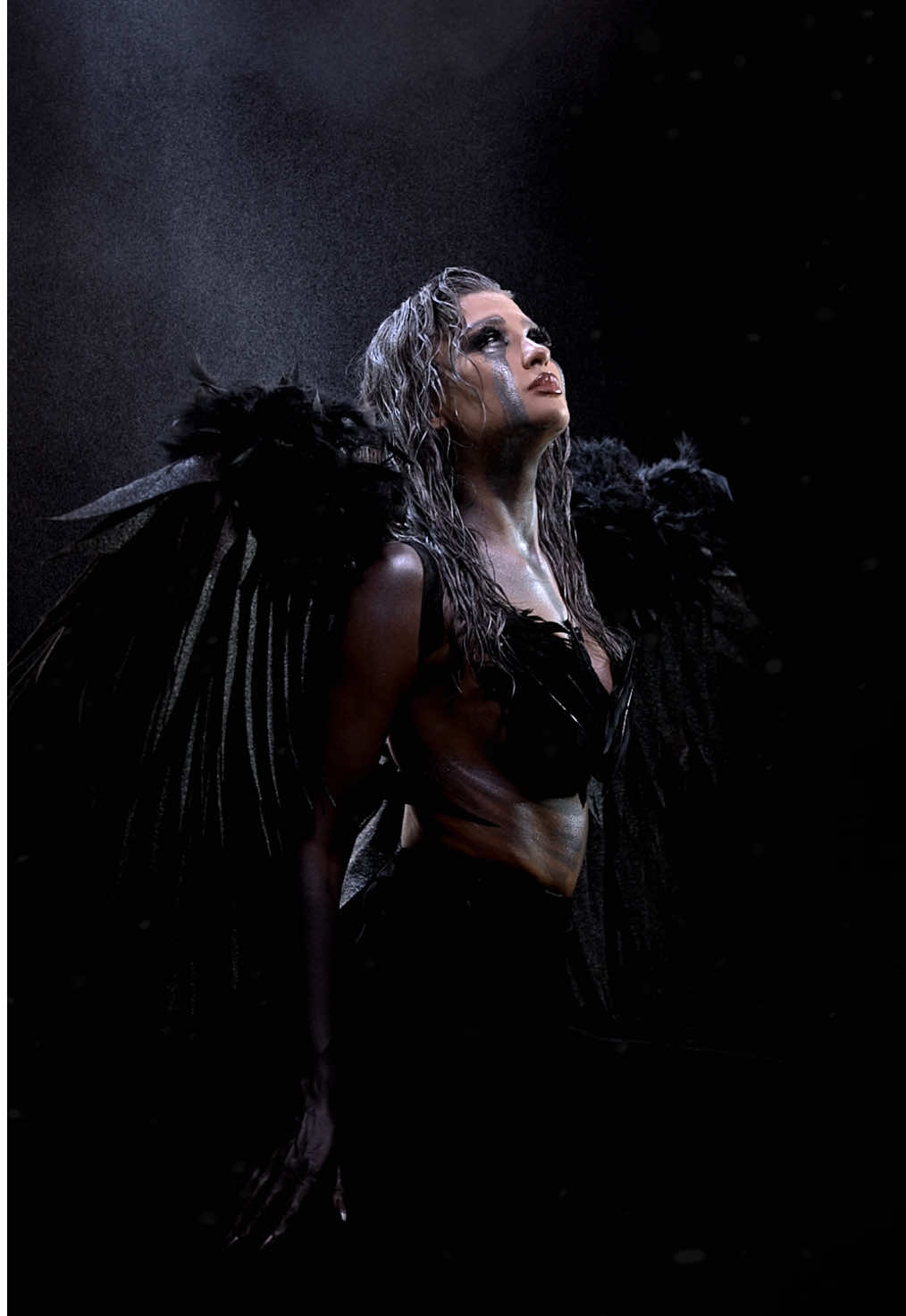 Make me your VILLAIN 🖤 #darkangel #makeuptransformation #makeup #makeuptransition 