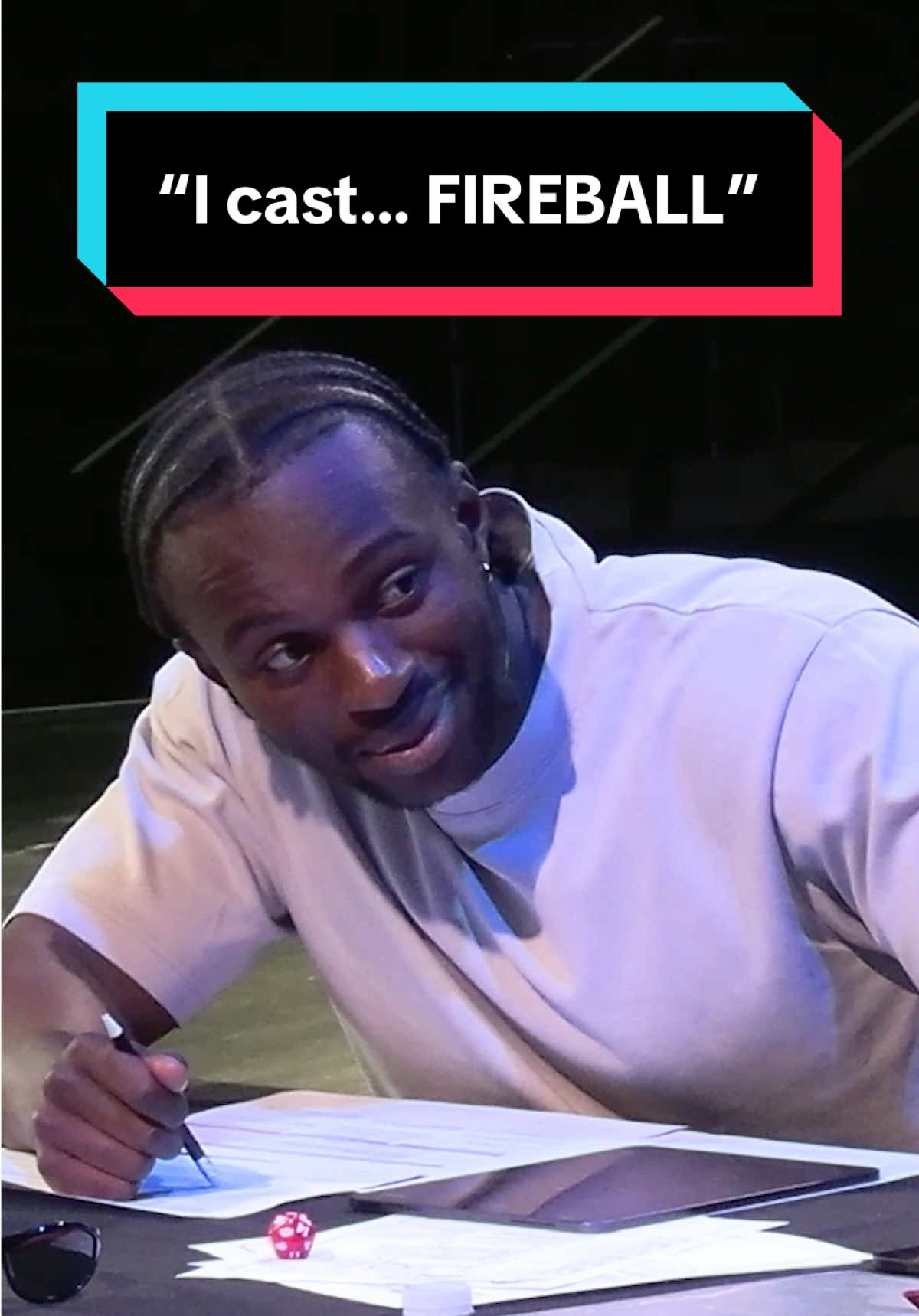 “I cast… FIREBALL!” #DnD #dndtiktok #dndtok #dungeonsanddragons #dndlive #bg3 #baldursgate3 #astarion #wyll #karlach #laezel #aabriaiyengar #mcchicago #fireball 