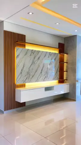 🟫RACK PARA TV HASTA 60’ ✅Detalles: MDF Hanover con Blanco brilloso, luces cálidas, símil mármol y ripado. 📍Encarnación 🇵🇾 #mdf #rackparatv #tendencia #moderno #encarnacion #paraguay 